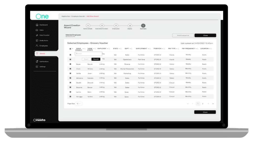 One app interface showing contributions